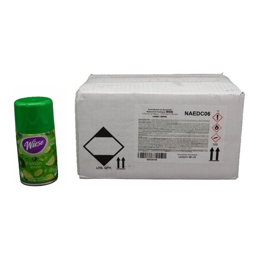 [001531] Repuesto Aromatizante Aerosol 180 grs Limon C/ 12 pzs Wiese