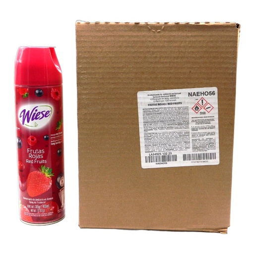 [001539] Aromatizante Aerosol 400 ml Frutas Rojas C/ 12 pzs  Wiese