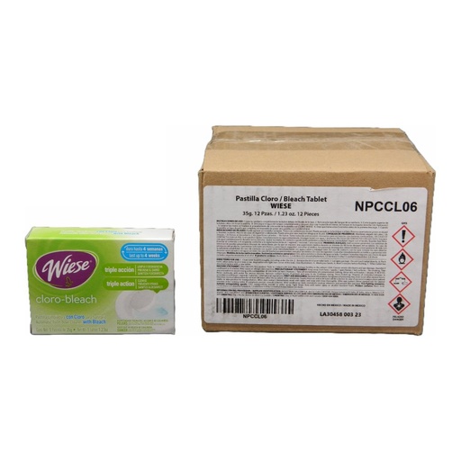 [001606] Pastilla Cloro 35 grs C/ 12 pzs Wiese