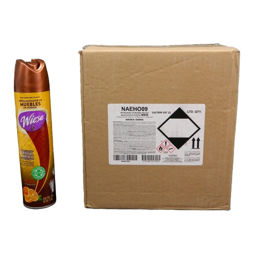 [001610] Abrillantador de Muebles Naranja 400 ml C/ 12 pzs Wiese