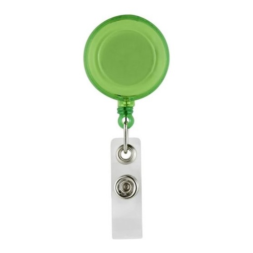 [001736] Portagafete Retractil Verde PromoOpcion