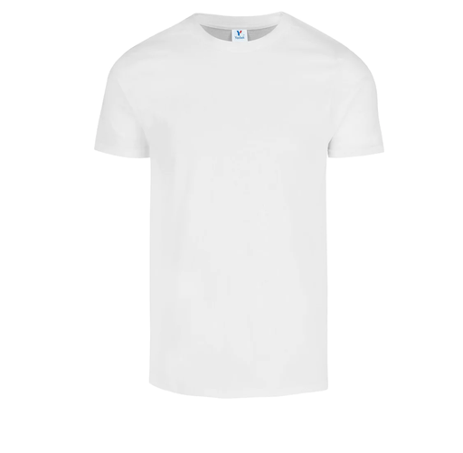 [002083] Playera Caballero Cuello Redondo Manga Corta 100% Algodón Blanco Doble Extra Grande Yazbek