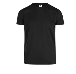 [002111] Playera Caballero Cuello Redondo Manga Corta 100% Poliester Negro Grande Yazbek