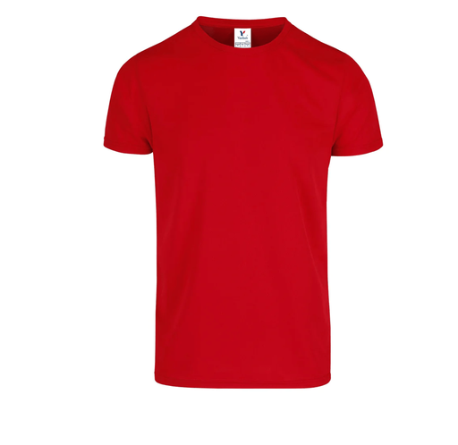 [002119] Playera Caballero Cuello Redondo Manga Corta 100% Poliester Rojo Chica Yazbek