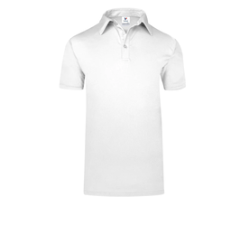 [002131] Polo Caballero Manga Corta 100% Poliester Blanco Grande Yazbek