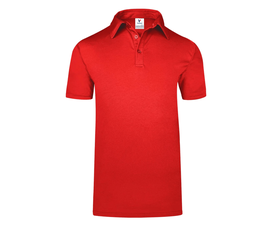 [002148] Polo Caballero Manga Corta 100% Poliester Rojo Doble Extra Grande Yazbek