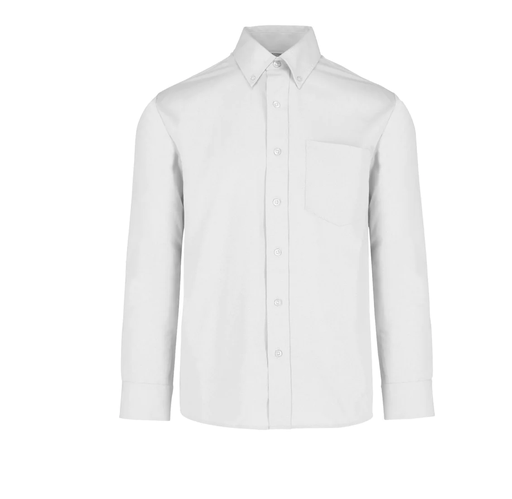 [002179] Camisa Gabardina Caballero Manga Larga 50% Algodón 50% Poliester Blanco Chica Yazbek