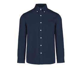 [002192] Camisa Gabardina Caballero Manga Larga 50% Algodón 50% Poliester Azul Marino Extra Grande Yazbek