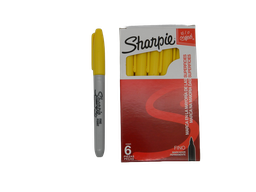 [002297] Marcador Sharpie P/ Fino Amarillo C/ 6 pzs Newell