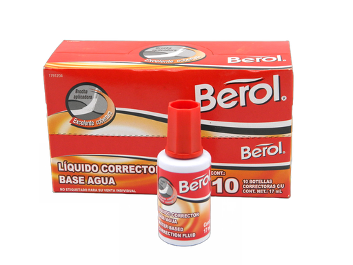 [002328] Corrector Liquido 17 ml C/ 12 pzs Berol Newell