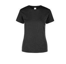 [002341] Playera Dama Cuello Redondo Manga Corta 100% Algodón Negro Extra Grande Yazbek