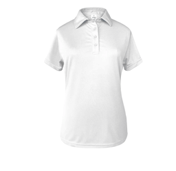 [002392] Polo Dama Manga Corta 100% Poliester Blanco Chica Yazbek