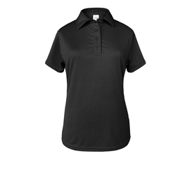 [002399] Polo Dama Manga Corta 100% Poliester Negro Extra Grande Yazbek