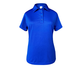 [002400] Polo Dama Manga Corta 100% Poliester Azul Royal Chica Yazbek