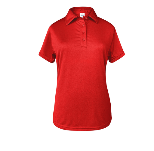 [002407] Polo Dama Manga Corta 100% Poliester Rojo Extra Grande Yazbek