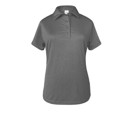 [002408] Polo Dama Manga Corta 100% Poliester Gris Chica Yazbek