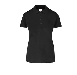 [002419] Polo Pique Dama Manga Corta 50% Algodón 50% Poliester Negro Extra Grande Yazbek