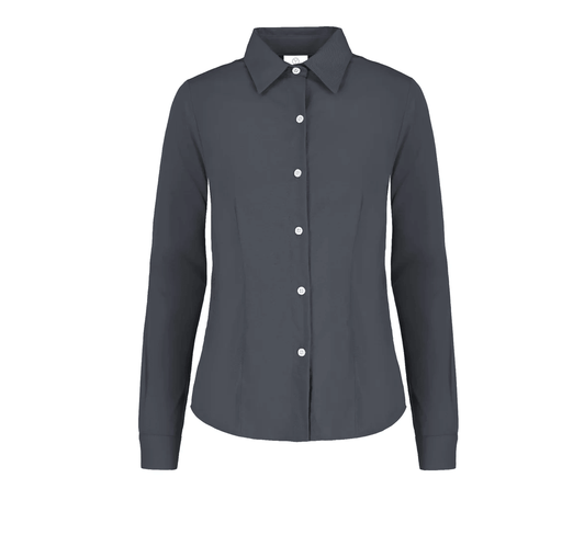 [002461] Camisa Gabardina Dama Manga Larga 50% Algodón 50% Poliester Gris Mediana Yazbek