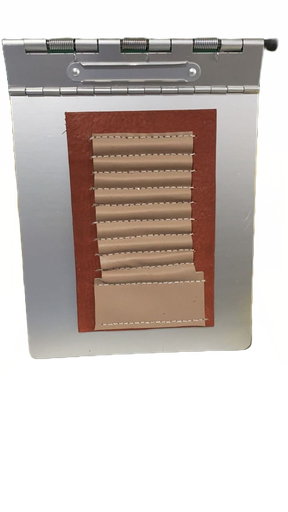 [002503] Carpeta Aluminio C/ Portalapices Piel Saunders