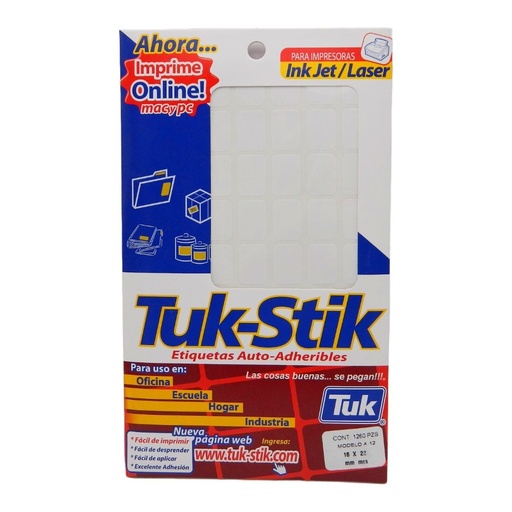 [002570] Etiqueta Adhesiva File 16 x 22 C/ 20 hjs Tuk