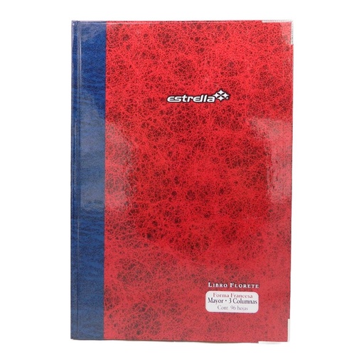 [002661] Libro Florete F/ Francesa Mayor 3 Columnas C/ 96 hjs Estrella