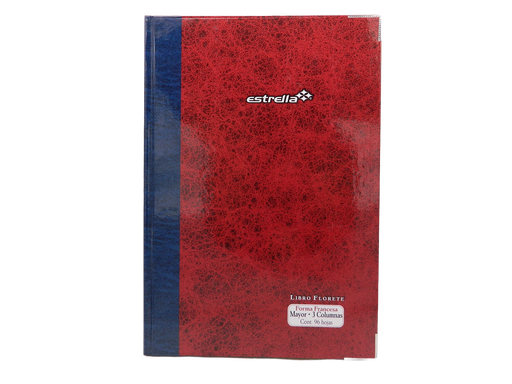 [002661] Libro Florete F/ Francesa Mayor 3 Columnas C/ 96 hjs Estrella
