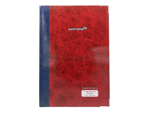 [002665] Libro Florete F/ Francesa Actas C/ 240 hjs Estrella