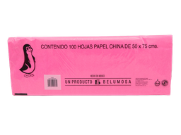 [002684] Papel China Pingüino 50x75 cms Rosa Mexicano C/ 100 pzs Belumosa