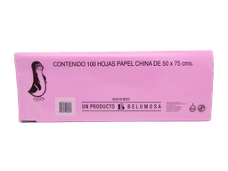 [002685] Papel China Pingüino 50x75 cms Rosa Palido C/ 100 pzs Belumosa