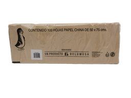[002694] Papel China Pingüino 50x75 cms Beige C/ 100 pzs Belumosa