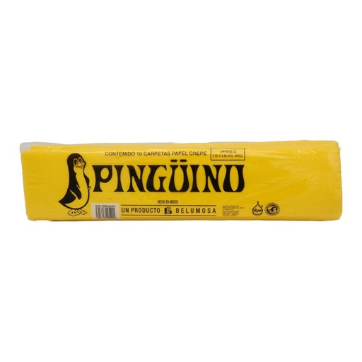 [002746] Papel Crepe Pingüino Mango C/ 10 pzs Belumosa
