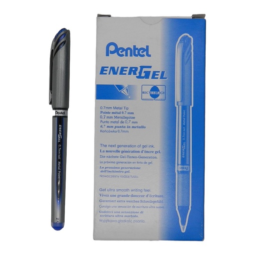 [002767] Pluma Energel 0.7 mm P/ Fino Azul C/ 12 pzs BL27 Pentel