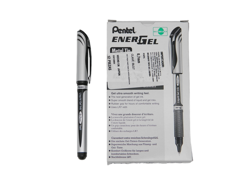 [002773] Pluma Energel 0.7 mm P/ Fino Negro C/ 12 pzs BL57 Pentel
