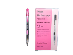 [002795] Lapicero Techniclick 0.5 mm Rosa C/ 12 pzs Pentel