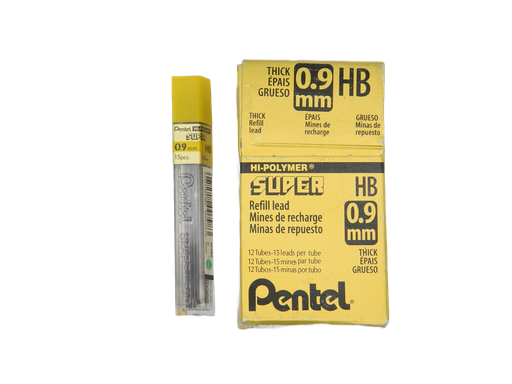 [002811] Puntillas Hi-Polymer 0.9 mm C/ 12 puntillas C/ 12 pzs Pentel