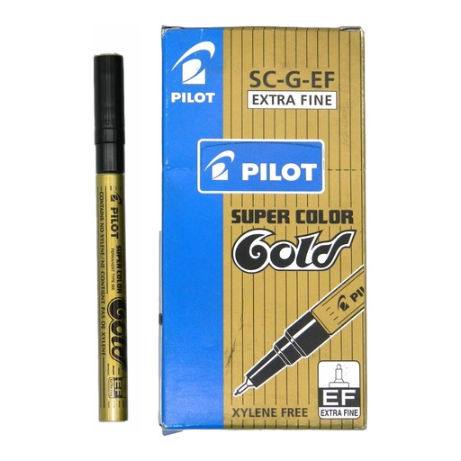 [002818] Marcador Permanente Gold P/ Extrafino Oro C/ 12 pzs Pilot