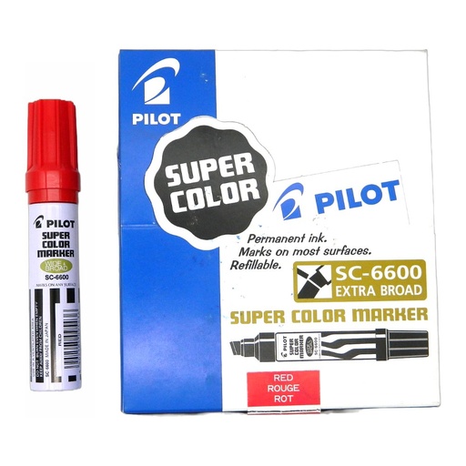 [002821] Marcador Permanente Jumbo Rojo C/ 12 pzs Pilot
