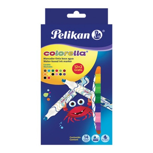 [002882] Marcador Base Agua Colorella Surtido C/ 12 pzs Pelikan