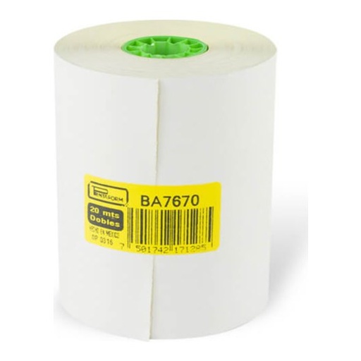 [002906] Rollo Autocopiante 76 x 70 C/ 3 pzs Printaform
