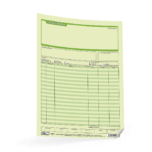 [002911] Poliza Cheque T/ Carta C/ 25 juegos Printaform