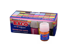 [003047] Pintura Cartel 52 Amarillo Obscuro 20 ml C/ 10 pzs Baco