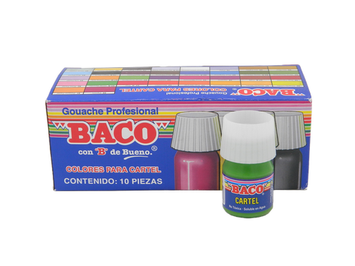 [003057] Pintura Cartel 62 Verde Amarillento 20 ml C/ 10 pzs Baco