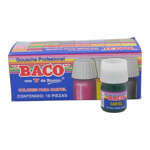 [003060] Pintura Cartel 63-A Verde Obscuro 25 ml C/ 10 pzs Baco