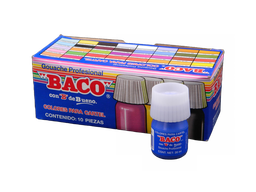 [003062] Pintura Cartel 65-A Azul Cobalto 20 ml C/ 10 pzs Baco