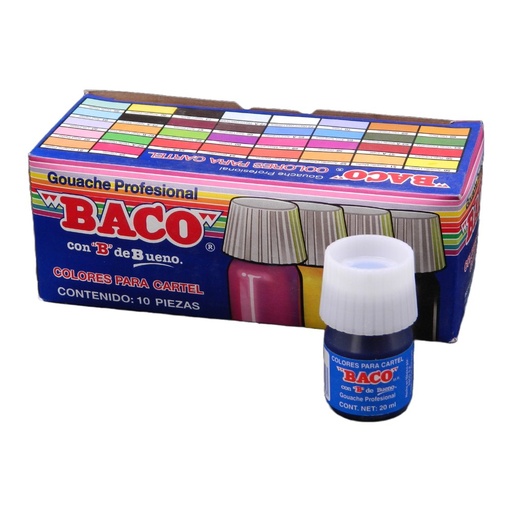 [003064] Pintura Cartel 67 Azul Prusia 25 ml C/ 10 pzs Baco