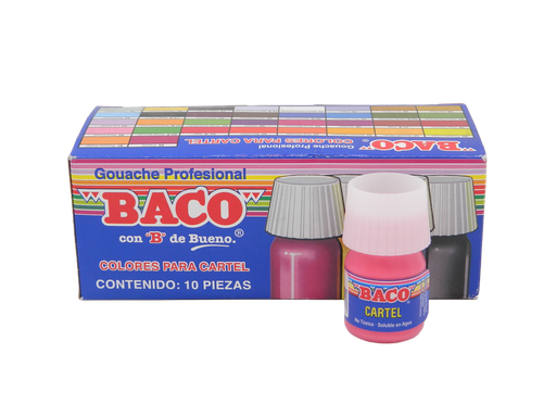 [003072] Pintura Cartel 07 Rosa Mexicano 20 ml C/ 10 pzs Baco