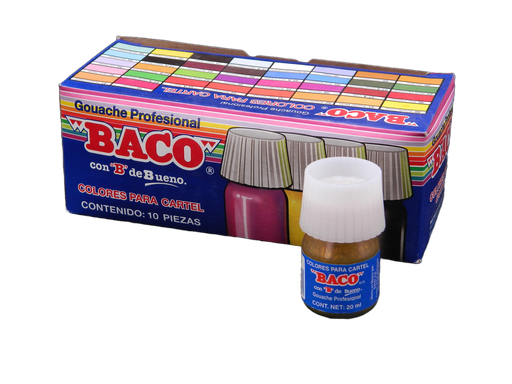 [003075] Pintura Cartel 68 Oro Rico 20 ml C/ 10 pzs Baco