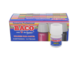 [003079] Pintura Cartel 72-A Blanco P/ Tintas 20 ml C/ 10 pzs Baco