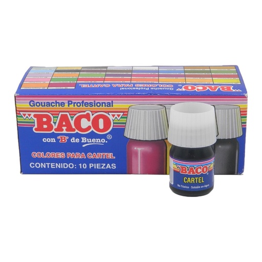 [003080] Pintura Cartel 73 Negro Bujia 25 ml C/ 10 pzs Baco