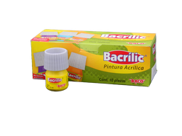 [003089] Pintura Acrilica 350 Amarillo Limon 15 ml C/ 10 pzs Baco